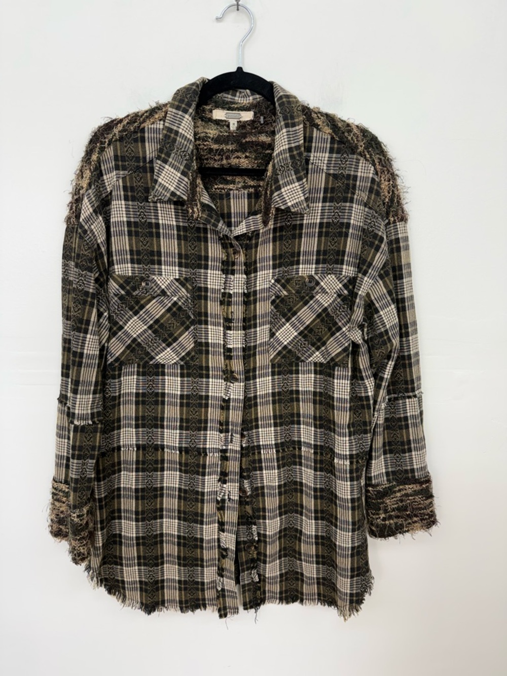 gimmicks by BKE Raw Hem Plaid Button-Down Shirt BB23